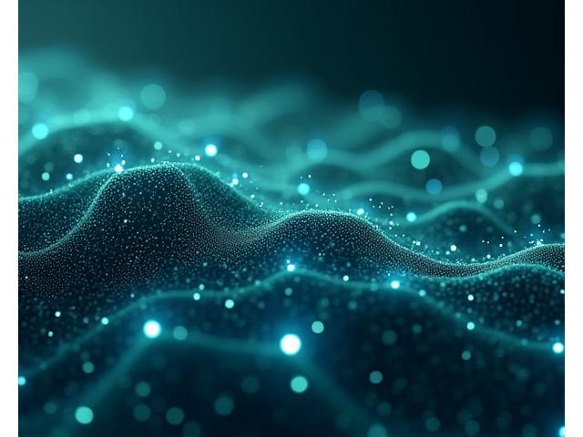 Animation abstraite symbolisant la croissance et l'expansion technologique.