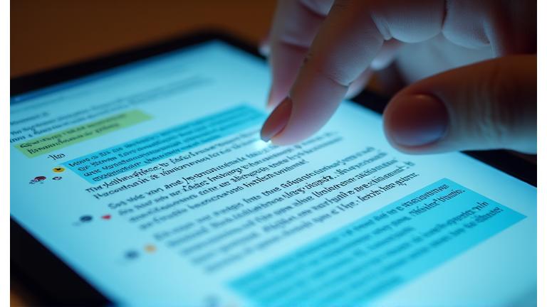 Interface de feedback IA montrant des annotations et suggestions en temps réel sur un devoir