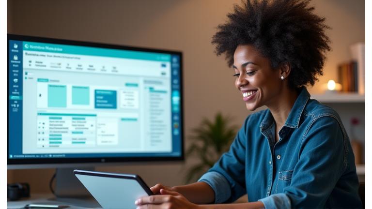 Enseignant interagissant avec une application d'IA pour planifier des leçons