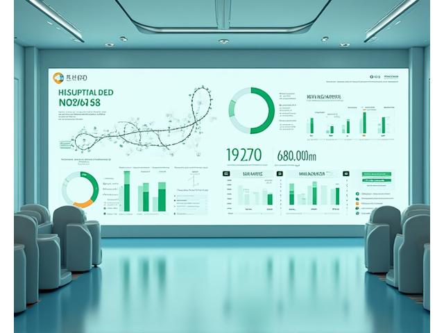 Tableau de bord hospitalier affichant des statistiques d'optimisation et des flux de travail automatisés.
