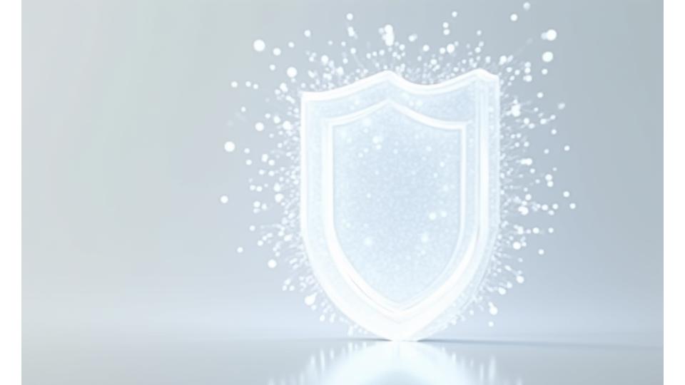 Un bouclier numérique abstrait symbolisant la protection des données