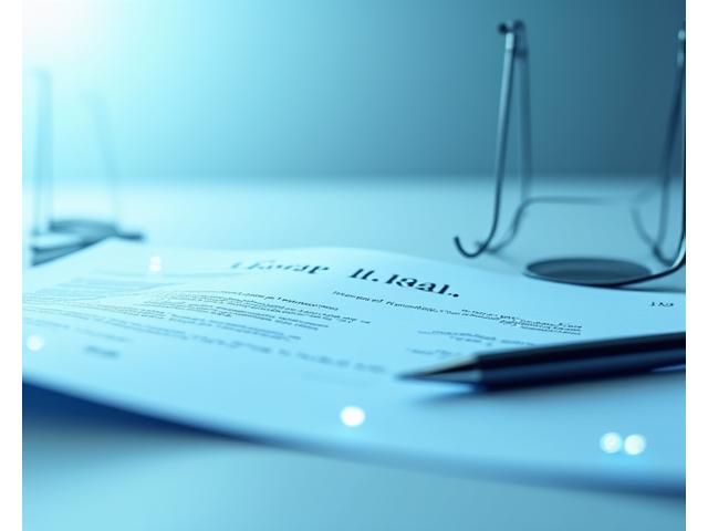 Illustration abstraite de documents légaux et de symboles de confiance pour Lux Mundi AI