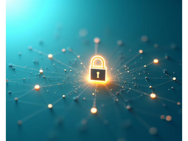 Illustration d'un cadenas numérique et de documents protégés par le droit d'auteur