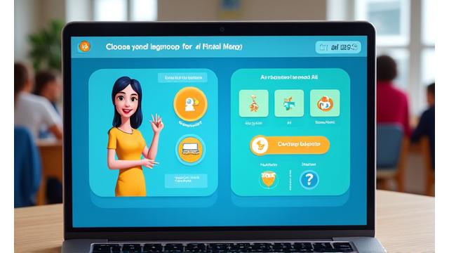 Prototype d'un assistant IA éducatif montrant une interface de cours interactif pour enfants.