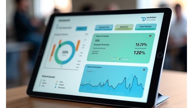 Prototype d'un assistant IA pour la finance montrant un dashboard de budget interactif.