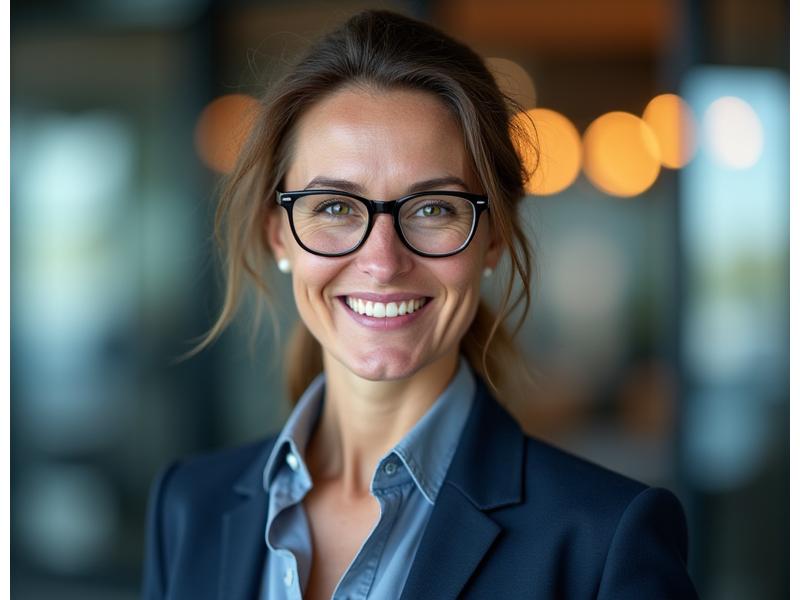 Visage souriant d'un professionnel d'entreprise, représentant la satisfaction client et la confiance dans les performances de l'IA.